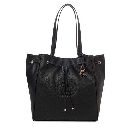 GUESS Damska shopperka - Calebra Kobiety Sztuczna skóra czarny jednolity ze sklepu vangraaf w kategorii Torby Shopper bag - zdjęcie 184554202