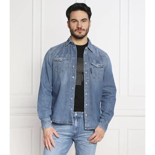 Karl Lagerfeld Koszula | Regular Fit | denim ze sklepu Gomez Fashion Store w kategorii Koszule męskie - zdjęcie 184554912