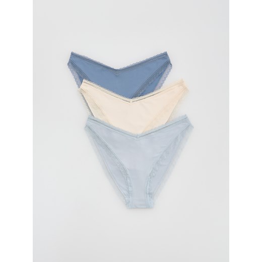 Reserved - Majtki typu bikini 3 pack - jasnoniebieski ze sklepu Reserved w kategorii Majtki damskie - zdjęcie 184555891