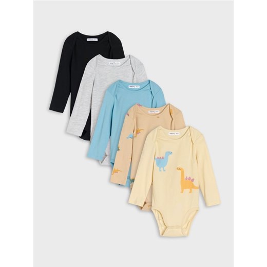 Sinsay - Body 5 pack - kremowy ze sklepu Sinsay w kategorii Body damskie - zdjęcie 184557114