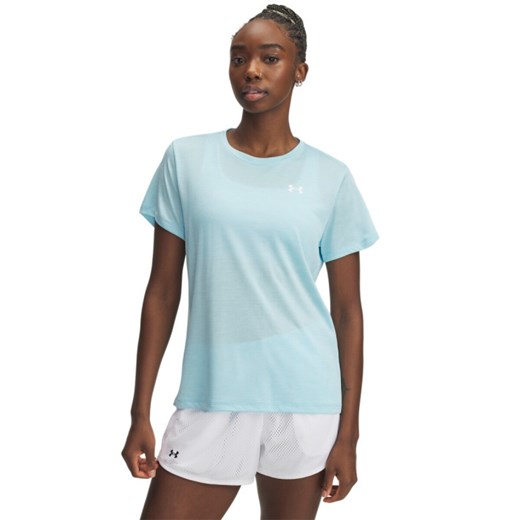 Damska koszulka treningowa Under Armour Tech SSC- Twist - niebieska ze sklepu Sportstylestory.com w kategorii Bluzki damskie - zdjęcie 184557940