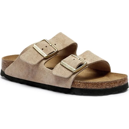 Birkenstock Skórzane klapki Arizona LEVE | narrow fit ze sklepu Gomez Fashion Store w kategorii Klapki damskie - zdjęcie 184558031