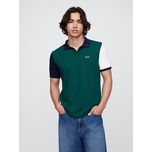 GAP Koszulka polo w kolorze zielonym ze sklepu Limango Polska w kategorii T-shirty męskie - zdjęcie 184559500