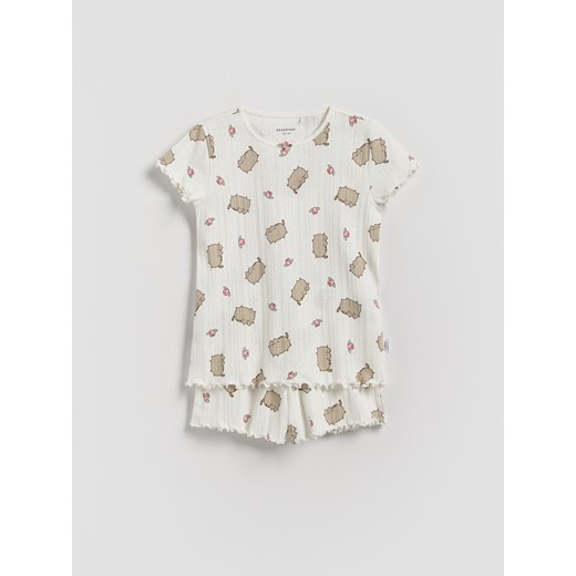 Reserved - Piżama dwuczęściowa Pusheen - złamana biel ze sklepu Reserved w kategorii Piżamy dziecięce - zdjęcie 184559852