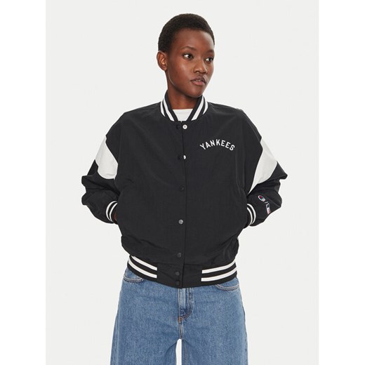 Champion Kurtka bomber Yankees 116470 Czarny Loose Fit ze sklepu MODIVO w kategorii Kurtki damskie - zdjęcie 184560663