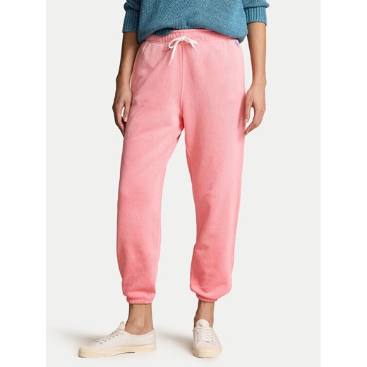 Polo Ralph Lauren Spodnie dresowe 211935585002 Różowy Regular Fit ze sklepu MODIVO w kategorii Spodnie damskie - zdjęcie 184560691
