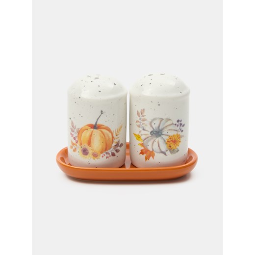 Sinsay - Solniczka i pieprzniczka na podstawce z motywem jesiennym - wielobarwny Sinsay One Size Sinsay