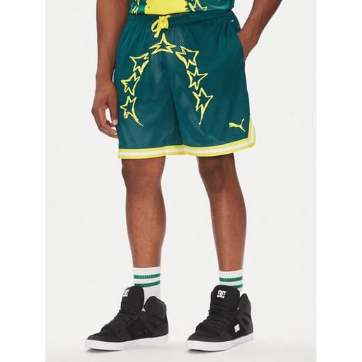Puma Szorty sportowe 631703 Zielony Regular Fit ze sklepu MODIVO w kategorii Spodenki męskie - zdjęcie 184562244