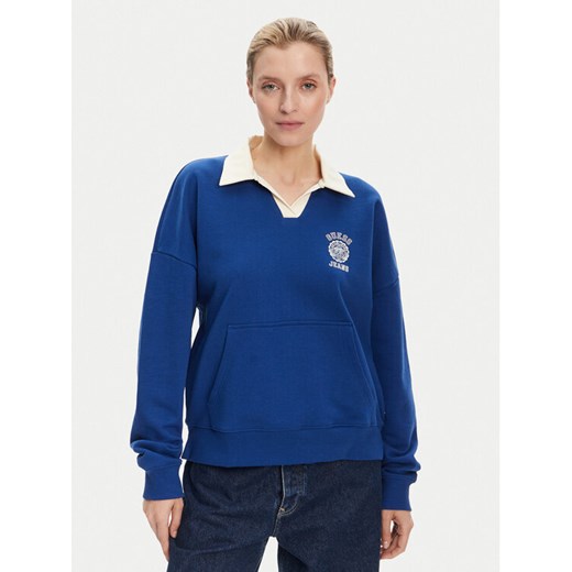 Guess Jeans Bluza W5YQ16 K68I4 Niebieski Oversize ze sklepu MODIVO w kategorii Bluzy damskie - zdjęcie 184562254