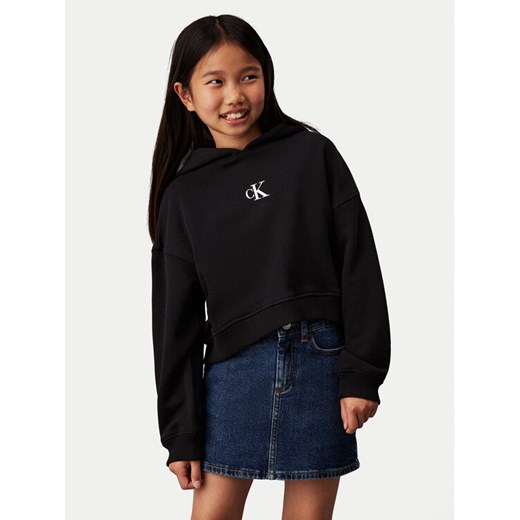 Calvin Klein Jeans Bluza IG0IG02755 M Czarny Boxy Fit ze sklepu MODIVO w kategorii Bluzy dziewczęce - zdjęcie 184562273
