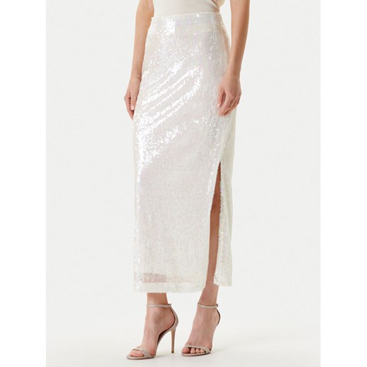 YAS Spódnica maxi Sequina 26037771 Écru Regular Fit ze sklepu MODIVO w kategorii Spódnice - zdjęcie 184562292