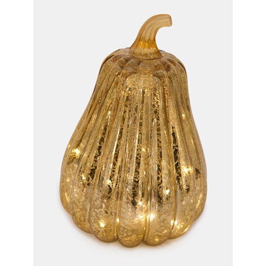 Sinsay - Szklana lampka LED w kształcie dyni - pomarańczowy Sinsay One Size Sinsay