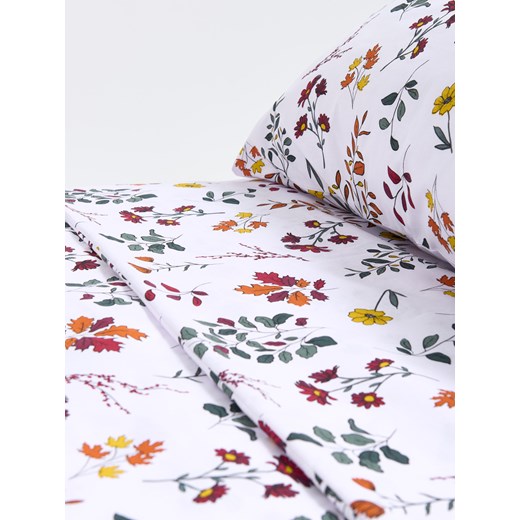 Sinsay - Komplet pościeli bawełnianej z jesiennym motywem - wielobarwny Sinsay One Size Sinsay
