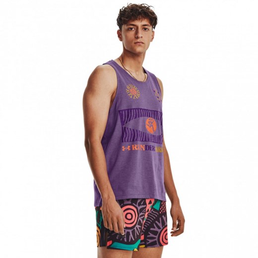 Męski top do biegania Under Armour UA We Run In Peace Singlet - fioletowy ze sklepu Sportstylestory.com w kategorii T-shirty męskie - zdjęcie 184563611