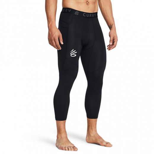 Męskie legginsy treningowe 3/4 Under Armour Curry Brand - czarne ze sklepu Sportstylestory.com w kategorii Spodnie męskie - zdjęcie 184563811