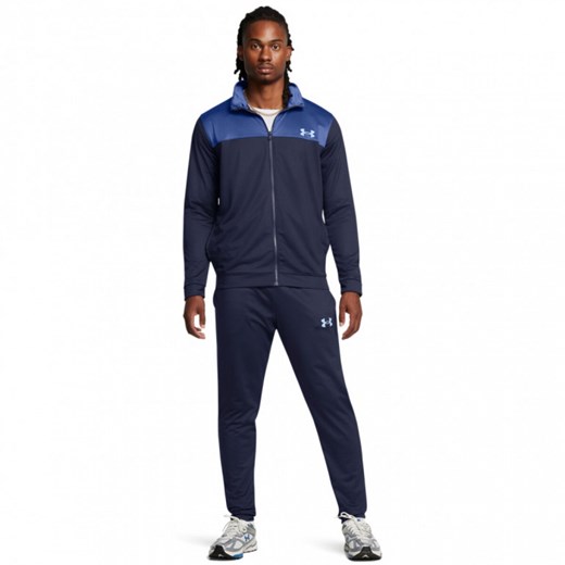 Męski dres komplet treningowy Under Armour UA Emea Tracksuit Novelty - granatowy ze sklepu Sportstylestory.com w kategorii Dresy męskie - zdjęcie 184563824