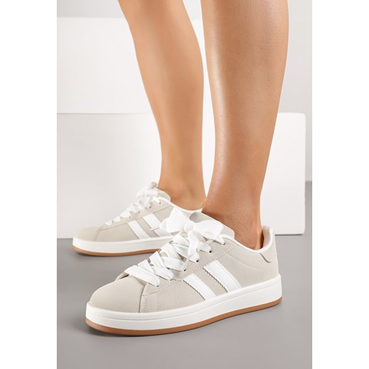 Beżowe Sneakersy z Dwoma Paskami Galtewi ze sklepu born2be.pl w kategorii Buty sportowe damskie - zdjęcie 184564224