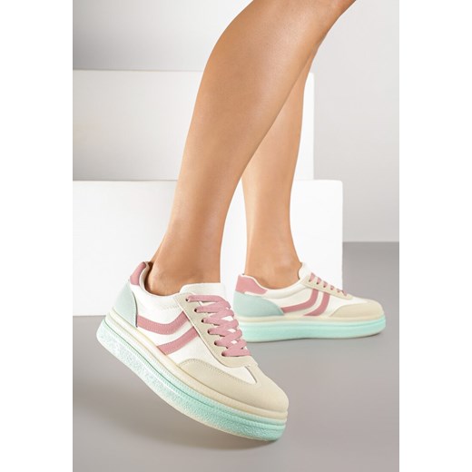 Jasnożółte Sneakersy w Stylu Klasycznych Tenisówek na Grubej Podeszwie Grelritia ze sklepu born2be.pl w kategorii Buty sportowe damskie - zdjęcie 184564320