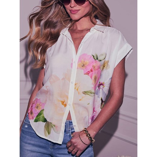 LA Angels Bluzka w kolorze kremowym ze wzorem La Angels XL okazyjna cena Limango Polska