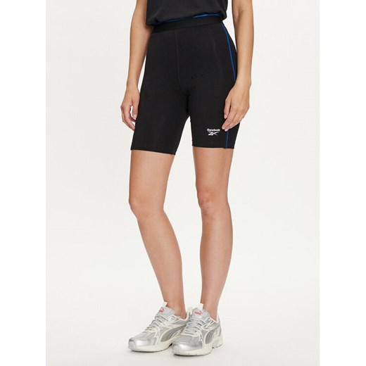 Reebok Szorty sportowe Rie Bike Short 100037097 Czarny Slim Fit ze sklepu MODIVO w kategorii Szorty - zdjęcie 184565113