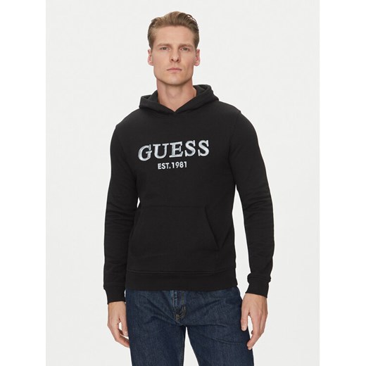 Guess Bluza M5GQ36 KCN01 Czarny Regular Fit ze sklepu MODIVO w kategorii Bluzy męskie - zdjęcie 184565181