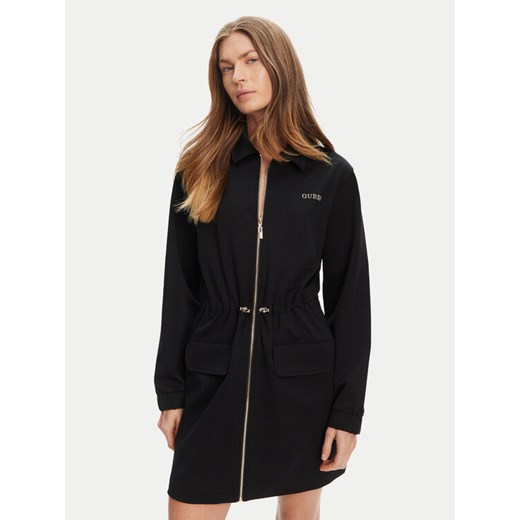 Guess Sukienka codzienna V5YK04 KCX42 Czarny Regular Fit ze sklepu MODIVO w kategorii Sukienki - zdjęcie 184565193