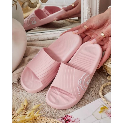 Royalfashion Damskie gumowe klapki z ozdobnym misiem Mini Royalfashion.pl 36/37 royalfashion.pl okazja