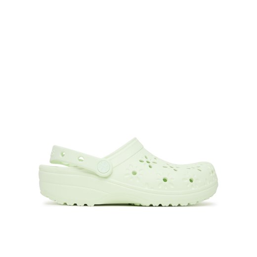 Klapki Crocs Classic Floral Cut-Out Clog 210927 Zielony ze sklepu eobuwie.pl w kategorii Klapki damskie - zdjęcie 184566553