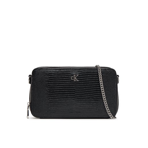 Torebka Calvin Klein Lizard Embossed Lthr Mini Wallet LV04F1071G Czarny ze sklepu eobuwie.pl w kategorii Kopertówki - zdjęcie 184566603