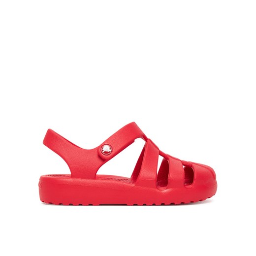Sandały Crocs Kids' Classic Fisherman Sandal 210625 Czerwony ze sklepu eobuwie.pl w kategorii Sandały dziecięce - zdjęcie 184566743