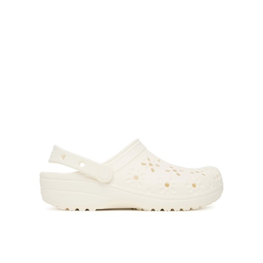 Crocs Klapki Classic Floral Cut-Out Clog 210927 Écru ze sklepu MODIVO w kategorii Klapki damskie - zdjęcie 184567944