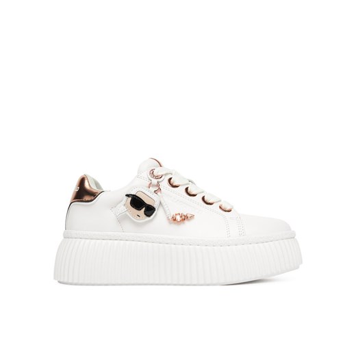 KARL LAGERFELD Sneakersy KL42376T Biały ze sklepu MODIVO w kategorii Buty sportowe damskie - zdjęcie 184567963