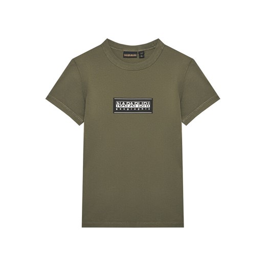 Napapijri T-Shirt S-Chamois NP0A4HYL M Zielony Regular Fit ze sklepu MODIVO w kategorii T-shirty chłopięce - zdjęcie 184567980