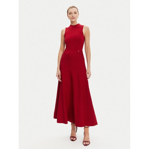Guess Sukienka dzianinowa W5YK0S Z0241 Bordowy Regular Fit ze sklepu MODIVO w kategorii Sukienki - zdjęcie 184567984
