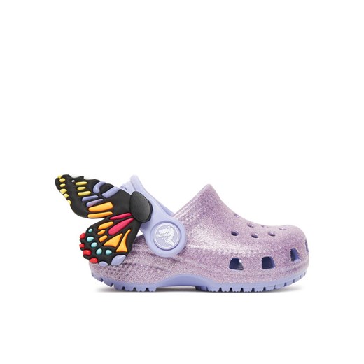 Crocs Klapki Toddler Classic IAM Butterfly Clog 210018 Fioletowy ze sklepu MODIVO w kategorii Klapki dziecięce - zdjęcie 184567993