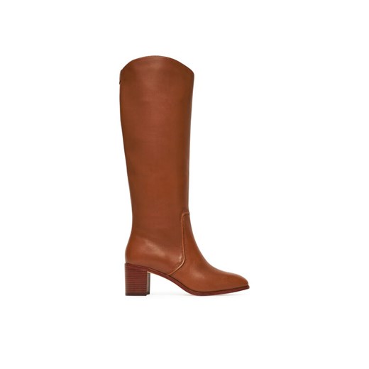 LAUREN RALPH LAUREN Kozaki Charly Bo Tal 802974388001 Brązowy ze sklepu MODIVO w kategorii Kozaki damskie - zdjęcie 184568050
