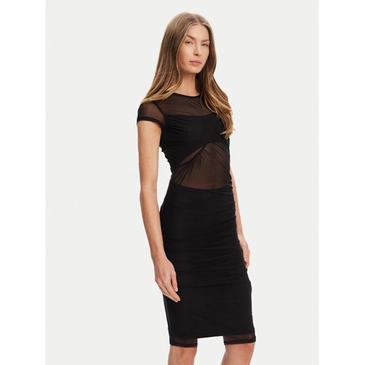 Guess Sukienka koktajlowa W5YK66 KBAH2 Czarny Regular Fit ze sklepu MODIVO w kategorii Sukienki - zdjęcie 184568094
