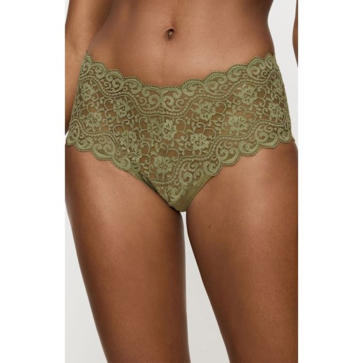 Triumph koronkowe figi damskie Amourette Maxi 10210675-7309, Kolor oliwkowy, Rozmiar 36, Triumph ze sklepu Intymna w kategorii Majtki damskie - zdjęcie 184570163