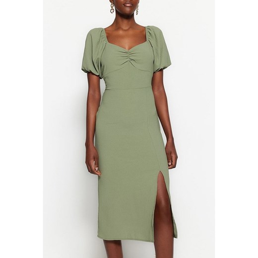 trendyol Sukienka w kolorze khaki Trendyol 36 okazja Limango Polska