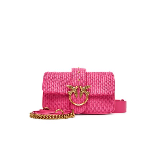 PINKO Torebka Love One Mini Slouchy Fl PE 25 PLTT 104340 A2CF Różowy ze sklepu MODIVO w kategorii Torebki damskie - zdjęcie 184571474
