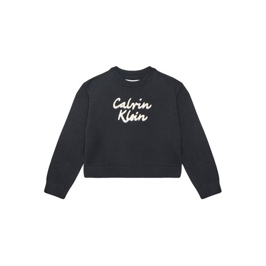 Calvin Klein Jeans Sweter IG0IG02971 M Czarny Regular Fit ze sklepu MODIVO w kategorii Swetry dziewczęce - zdjęcie 184571493
