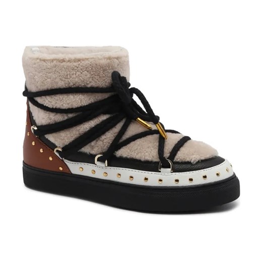 INUIKII Skórzane śniegowce CURLY ROCK | z dodatkiem wełny ze sklepu Gomez Fashion Store w kategorii Śniegowce damskie - zdjęcie 184572234
