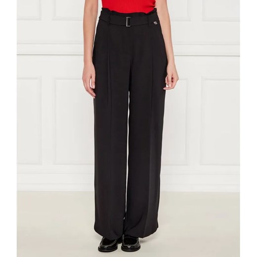 Marc Cain Spodnie z paskiem | Relaxed fit ze sklepu Gomez Fashion Store w kategorii Spodnie damskie - zdjęcie 184573230