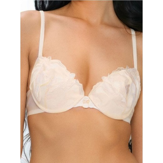 Sinsay - Biustonosz push-up z koronką - beżowy ze sklepu Sinsay w kategorii Biustonosze - zdjęcie 184574820
