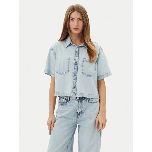 Guess Jeans Koszula W5GH0F D5M83 Niebieski Regular Fit ze sklepu MODIVO w kategorii Koszule damskie - zdjęcie 184575264