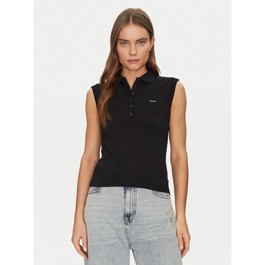 Guess Jeans Polo W5GP24 KCYR1 Czarny Regular Fit ze sklepu MODIVO w kategorii Bluzki damskie - zdjęcie 184575291