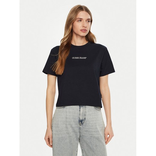 Guess Jeans T-Shirt W5RI42 K8HM0 Niebieski Regular Fit ze sklepu MODIVO w kategorii Bluzki damskie - zdjęcie 184575310