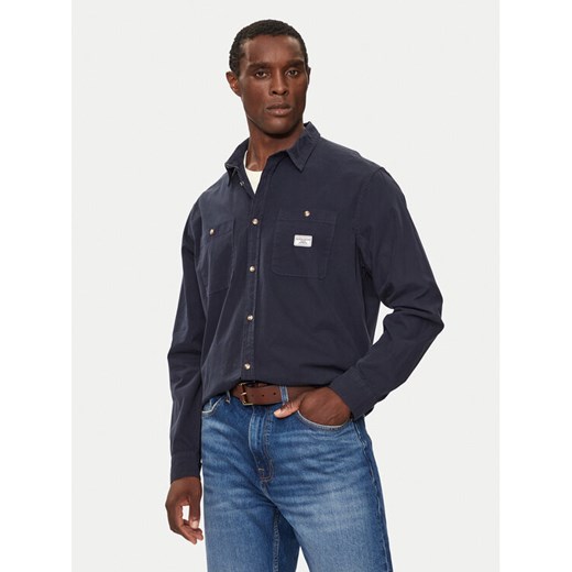Guess Jeans Koszula M4YH37 WGCF1 Granatowy Regular Fit ze sklepu MODIVO w kategorii Koszule męskie - zdjęcie 184575320