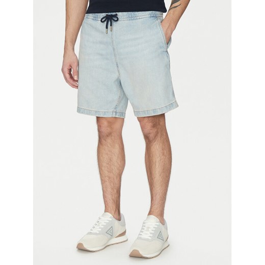 Guess Jeans Szorty jeansowe M5GD35 D5M51 Błękitny Regular Fit ze sklepu MODIVO w kategorii Spodenki męskie - zdjęcie 184575330