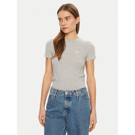 Guess Jeans T-Shirt W5RI52 J1314 Szary Regular Fit ze sklepu MODIVO w kategorii Bluzki damskie - zdjęcie 184575334